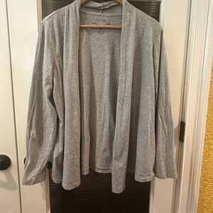 Sonoma Heather Gray Cotton Cardigan Large